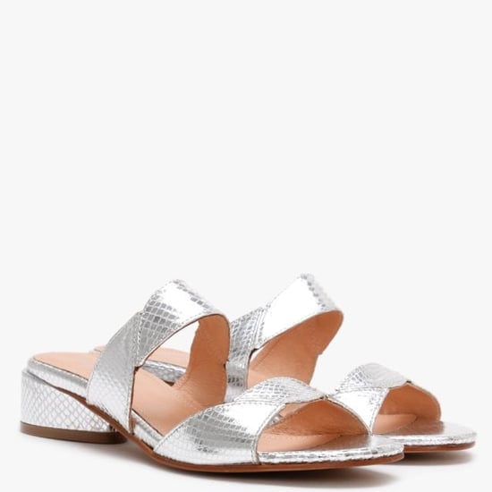Daniel Sidrine Metallic Leather Reptile Mules