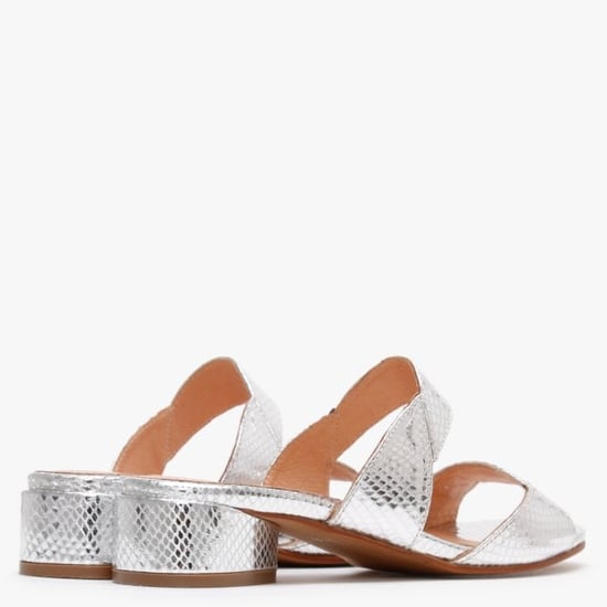 Daniel Sidrine Metallic Leather Reptile Mules