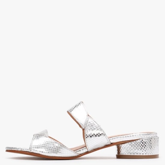 Daniel Sidrine Metallic Leather Reptile Mules