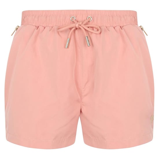 Signature Harbor Pink Swim Shorts with Gold Detailing