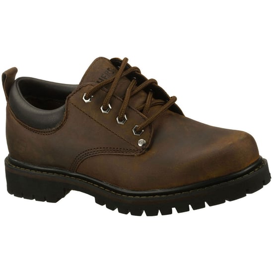 Skechers Tom Cats Leren Heren Donkerbruine Veterschoenen - Image 1