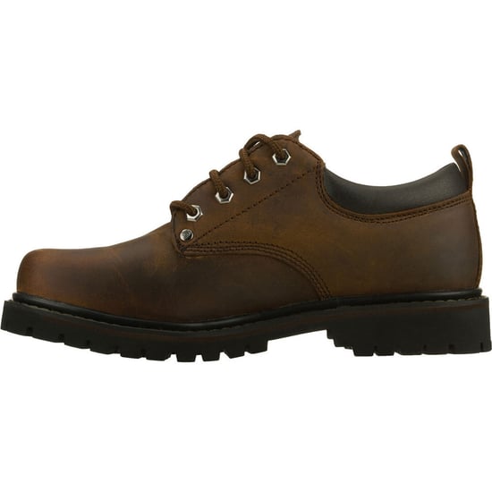 Skechers Tom Cats Leren Heren Donkerbruine Veterschoenen - Image 2