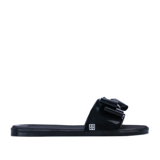 Women's Zaxy Sky Bow Slide Sandals in Black - Image 2
