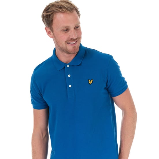 Men's Lyle And Scott Plain Polo Shirt in Blue - Image 5