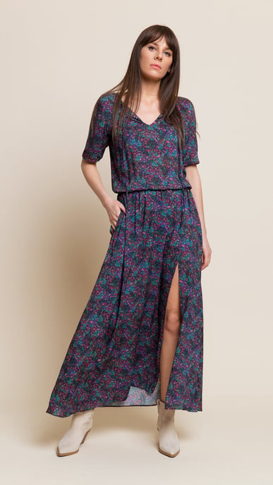 Dress Jasmine Purple Muticolor