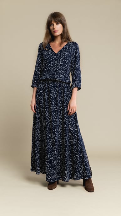 Dress Lana Dotted Navy