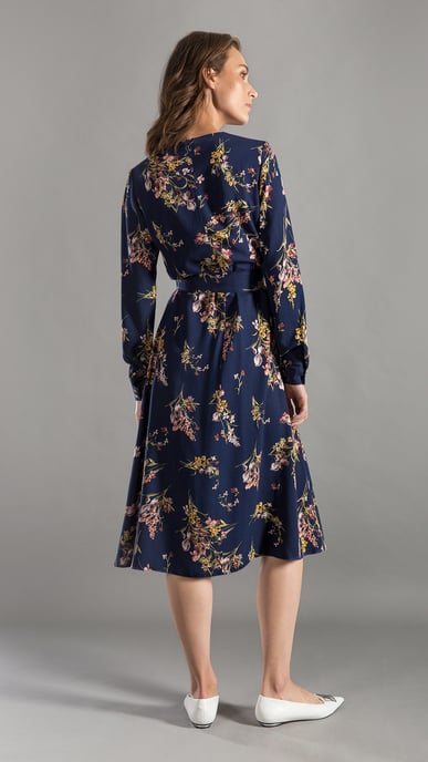 Dress Minnie Floral Navy