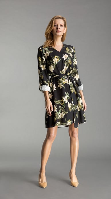 Dress Nicole Floral Black