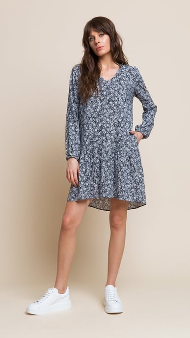 Dress Rose Floral Black