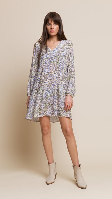 Dress Rose Floral Beige