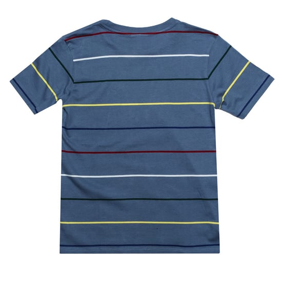 Boy's Lacoste Infant Striped T-Shirt in Blue - Image 2