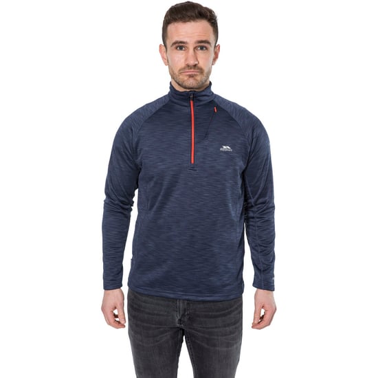 Trespass Mens Collins Half Zip Mediumweight Marl Fleece Top