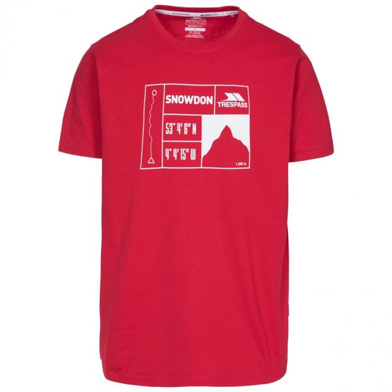 Trespass Mens Snowdon Quick Dry Short Sleeve Graphic T Shirt