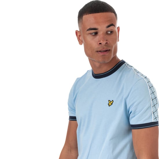 Men's Lyle And Scott Taped Ringer T-Shirt in Blue