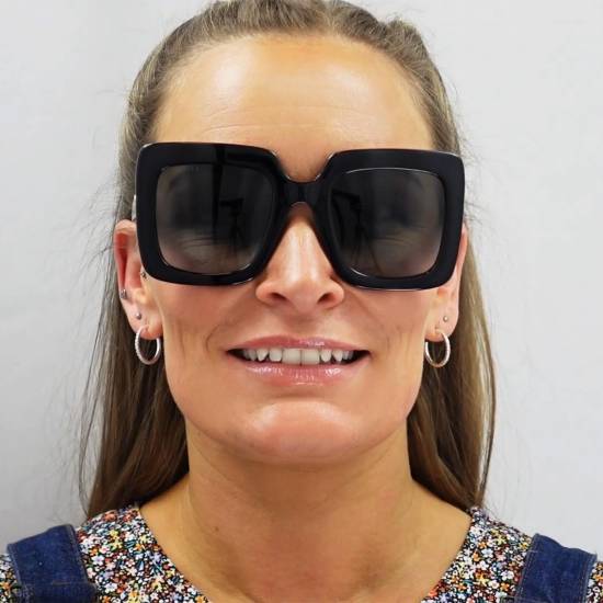 Gucci Sunglasses GG0328S 001 Black Grey Gradient - Image 5