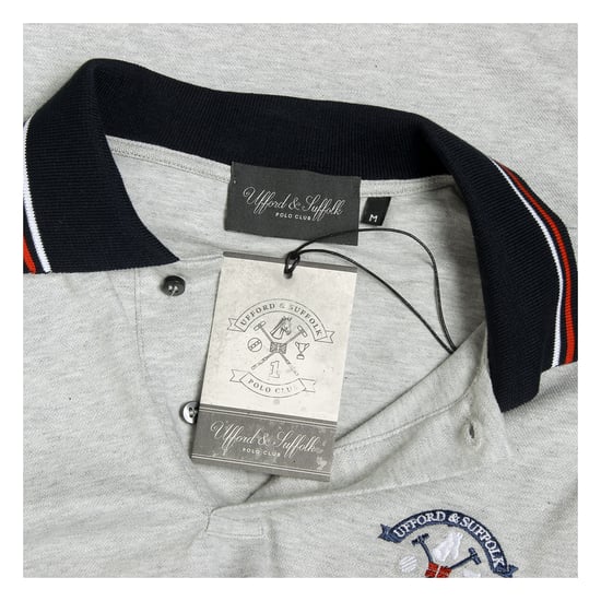 Ufford & Suffolk Polo Club Mens Polo Short Sleeves Grey PAKO