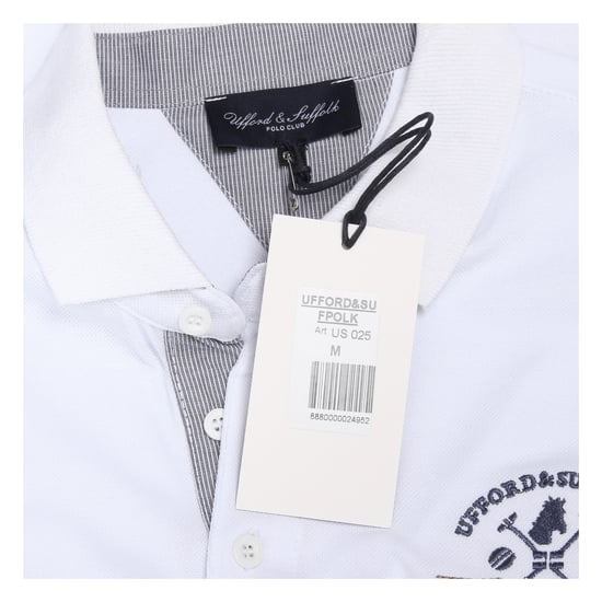 Ufford & Suffolk Polo Club Mens Polo Short Sleeves US025 WHITE
