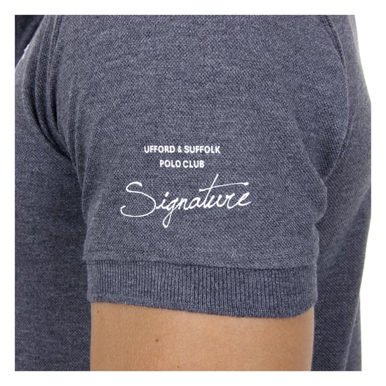 Ufford & Suffolk Polo Club Mens Polo Short Sleeves US026 ANTHRACITE