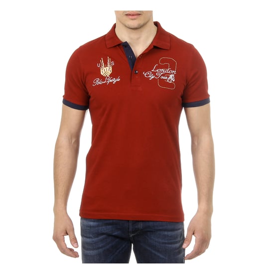 Ufford & Suffolk Polo Club Mens Polo Short Sleeves US005 BORDEAUX