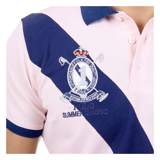 Ufford & Suffolk Polo Club Mens Polo Short Sleeves US004 PINK