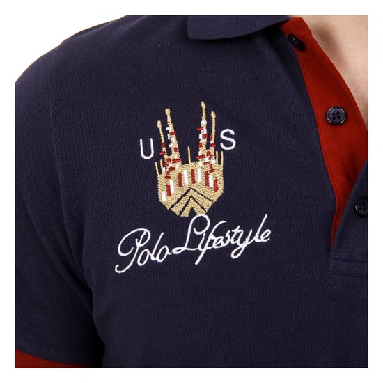 Ufford & Suffolk Polo Club Mens Polo Short Sleeves US005 NAVY BLUE