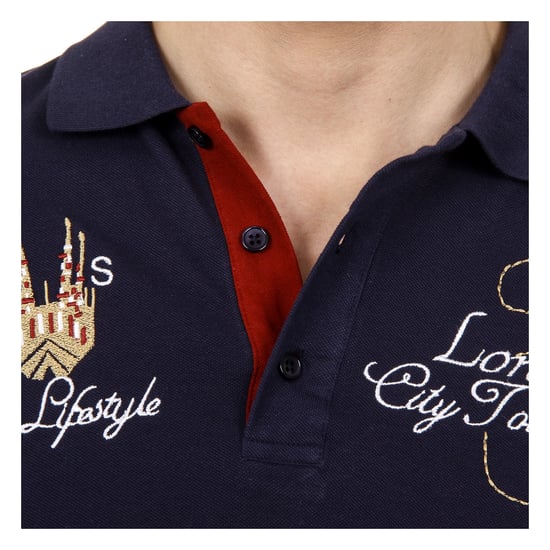 Ufford & Suffolk Polo Club Mens Polo Short Sleeves US005 NAVY BLUE
