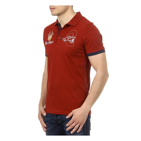 Ufford & Suffolk Polo Club Mens Polo Short Sleeves US005 BORDEAUX