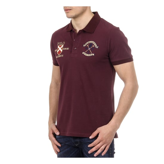 Ufford & Suffolk Polo Club Mens Polo Short Sleeves US007 BORDEAUX