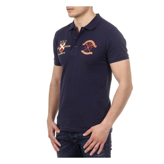 Ufford & Suffolk Polo Club Mens Polo Short Sleeves US007 NAVY BLUE
