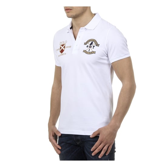 Ufford & Suffolk Polo Club Mens Polo Short Sleeves US007 WHITE