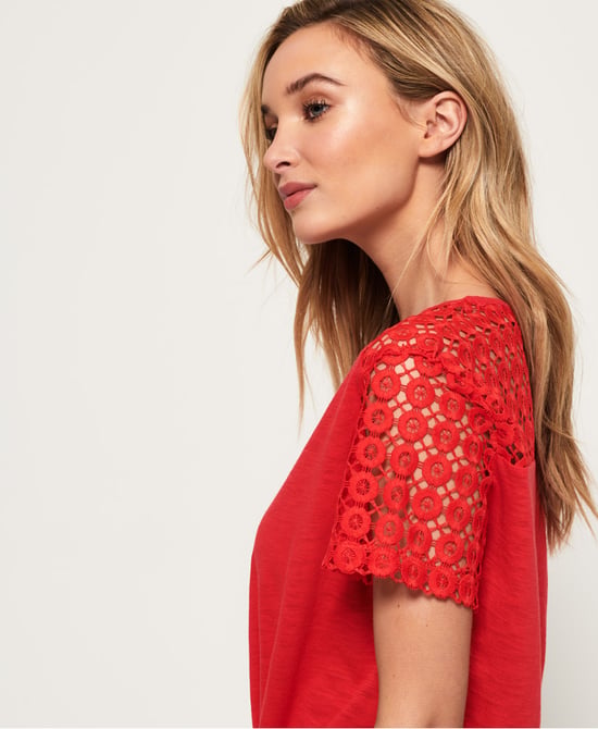 Superdry San Juan Lace Sleeve T-Shirt