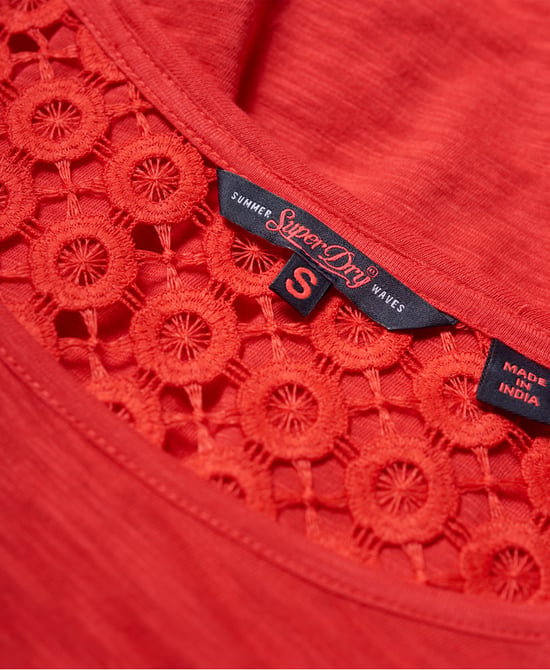 Superdry San Juan Lace Sleeve T-Shirt