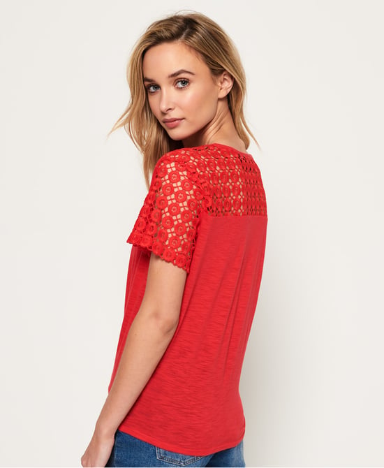 Superdry San Juan Lace Sleeve T-Shirt