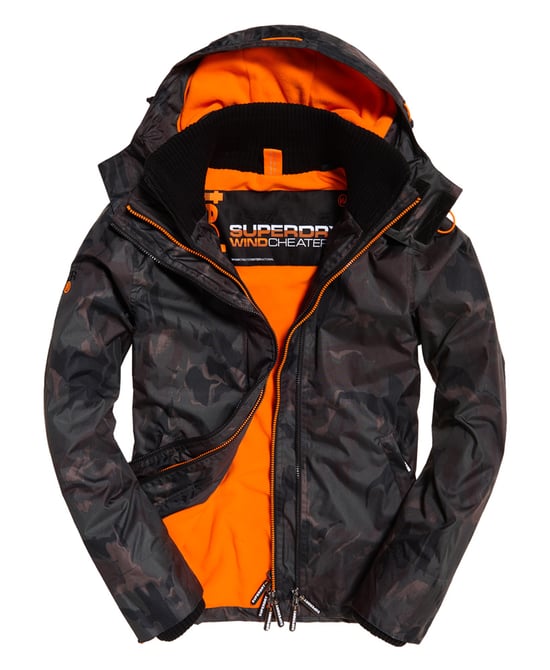 Superdry Arctic Hooded Print Pop Zip SD-Windcheater Jacket