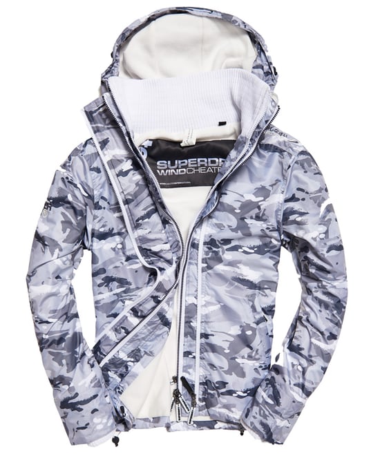 Superdry Arctic Hooded Print Pop Zip SD-Windcheater Jacket