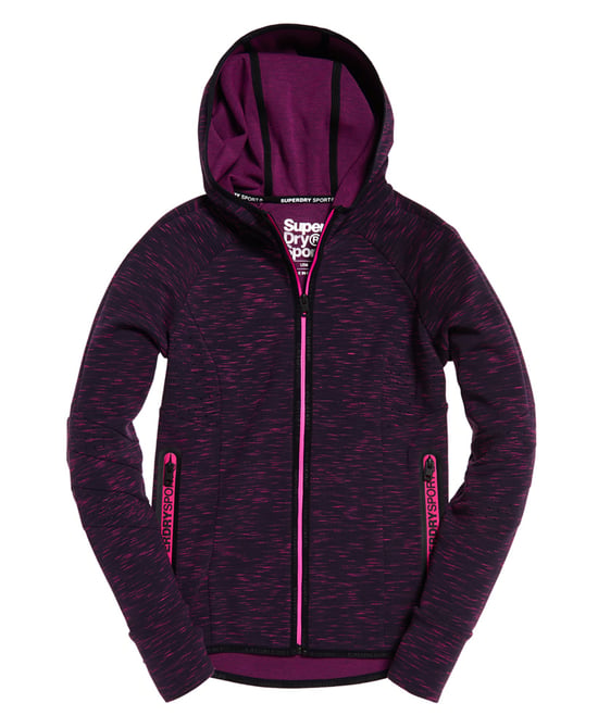 Superdry Core Gym Tech Panel Zip Hoodie