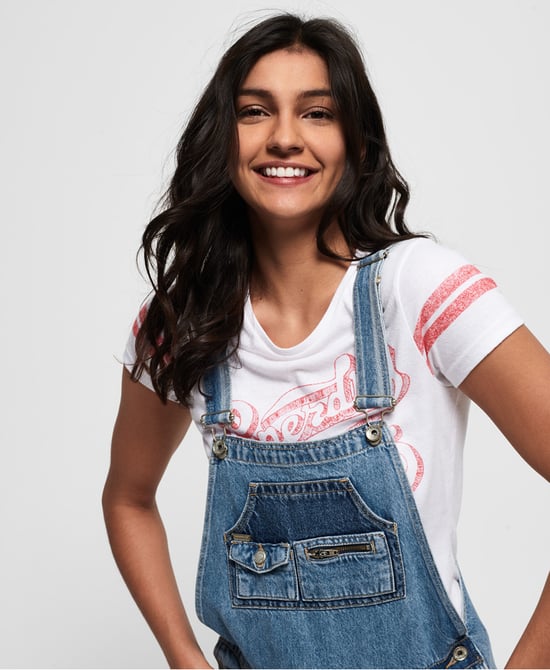 Superdry Denim Cut Off Dunagrees