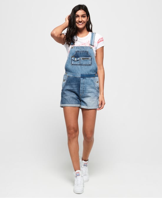 Superdry Denim Cut Off Dunagrees