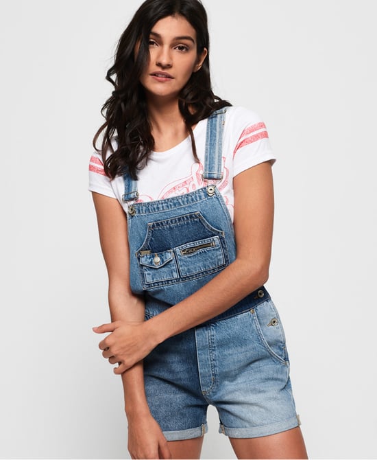 Superdry Denim Cut Off Dunagrees