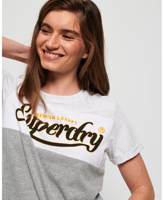 Superdry Premium Luxe Colour Block Boxy T-Shirt