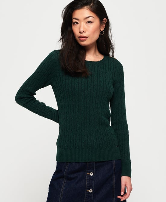 Superdry Croyde Cable Knit Jumper - Image 1
