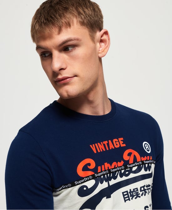 Superdry Shirt Shop Split Panel T-Shirt
