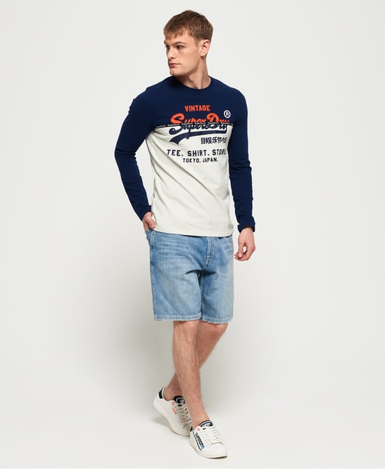Superdry Shirt Shop Split Panel T-Shirt