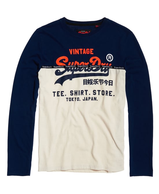 Superdry Shirt Shop Split Panel T-Shirt