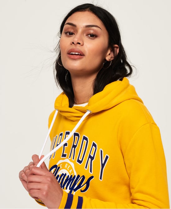 Superdry Real Champs College Crop Hoodie