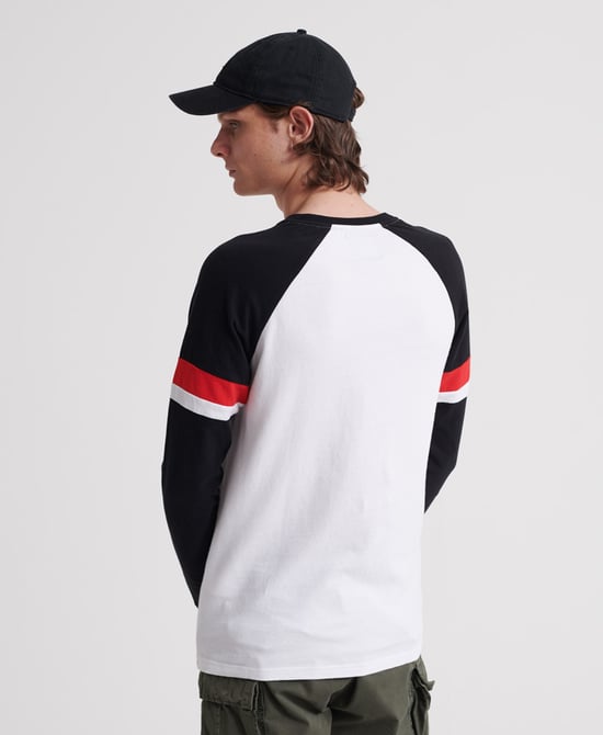 Superdry Vintage Logo Tri Colour Raglan Long Sleeve T-Shirt