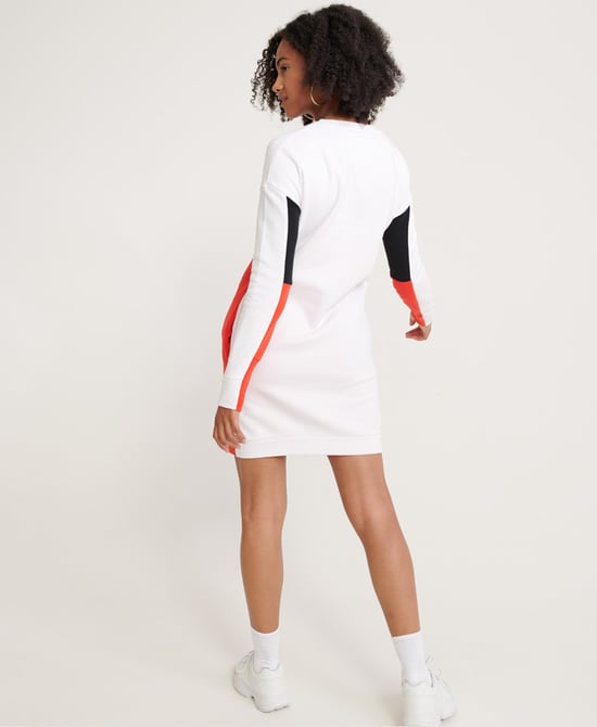 Superdry Panel long Sleeved Sweat Dress