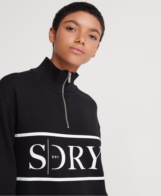 Superdry Edit Quarter Zip Sweat Dress