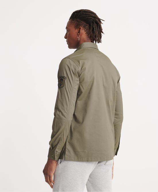 Superdry Core Military Patched Long Sleeved Shirt