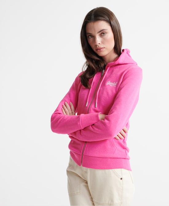 Superdry Orange Label Loopback Zip Hoodie